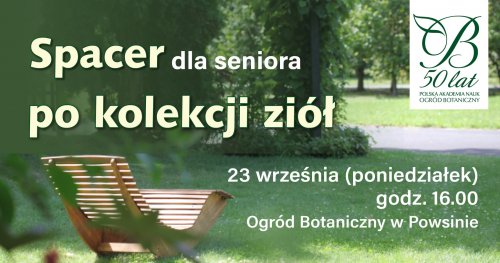 Spacer dla seniorów w Ogrodzie Botanicznym PAN