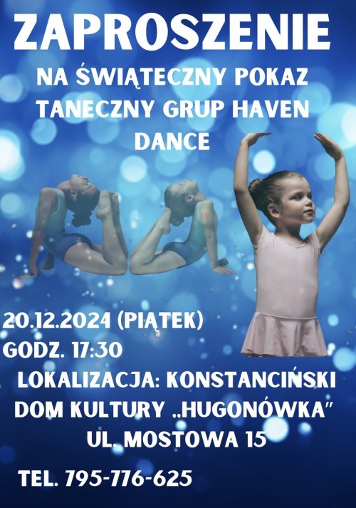 Świąteczny pokaz tańca grup Haven Dance